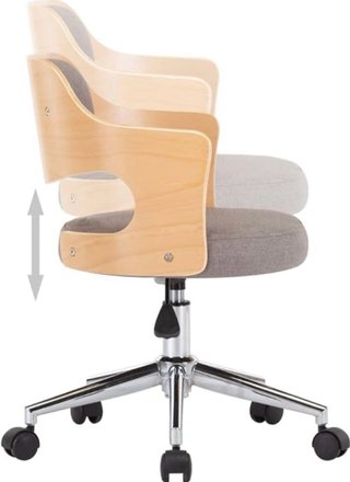 Silla escritorio giratoria regulable madera