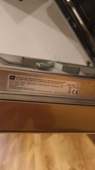 Lavavajillas OK ODW 6053 E FS I