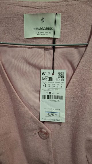 Chaleco Stradivarius Rosa