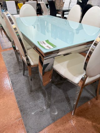 Juego comedor cristal 6 sillas