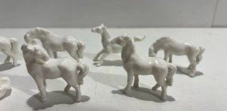 Lote 7 Caballos Porcelana Japonesa Años 60