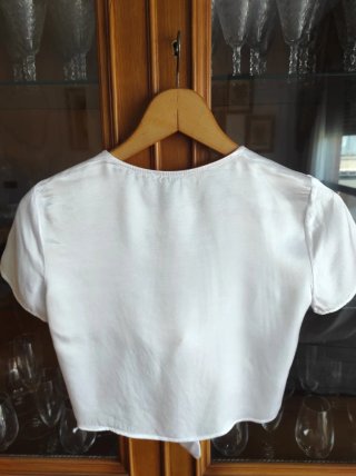 Blusa Bershka Blanca Talla S