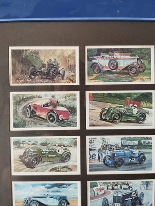 Quadros com Cartas Carros Antigos Emolduradas