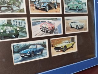 Quadros com Cartas Carros Antigos Emolduradas