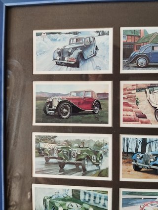 Quadros com Cartas Carros Antigos Emolduradas