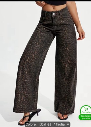 Pantaloni donna M leopardati