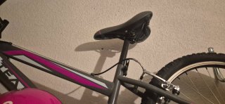 Bicicleta niña rosa y gris
