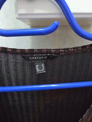 Vestido Cortefiel Marrón Dorado Talla XXL (44)
