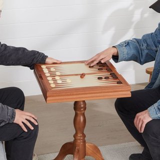 Gioco da Tavolo 3 IN 1 di Scacchi, Dama e Backgammon, Tavolo da Scacchi in Legno Premium da 18 Pollici, Set di Mobili da Gioco Deluxe, Regalo di Gioco da Tavolo per Giochi da Tavolo
