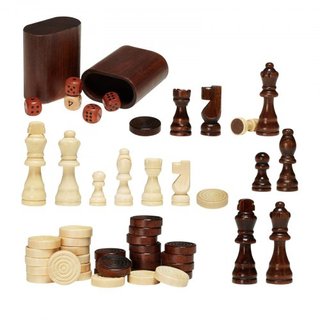 Gioco da Tavolo 3 IN 1 di Scacchi, Dama e Backgammon, Tavolo da Scacchi in Legno Premium da 18 Pollici, Set di Mobili da Gioco Deluxe, Regalo di Gioco da Tavolo per Giochi da Tavolo