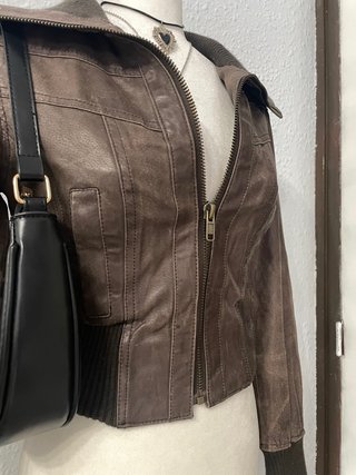 Chaqueta de Piel Vintage y2k