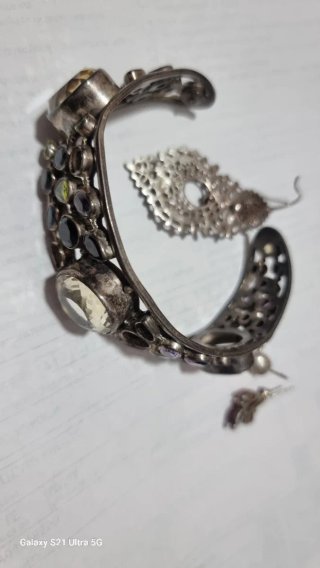 Lote de Joyería Plata: Pulsera, Anillos, Colgante