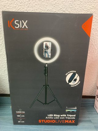 Aro de Luz LED KSIX 25cm con Trípode