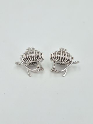 049-04-00322 Pendientes Oro Blanco 18K Diamantes
