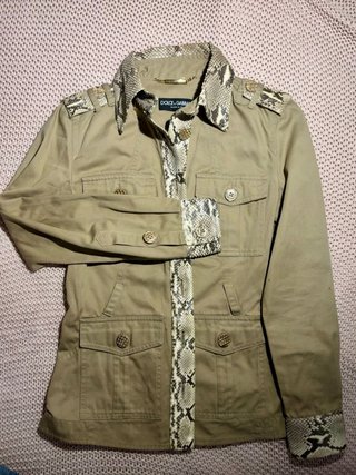 Casaco D&G Vintage Pele Cobra