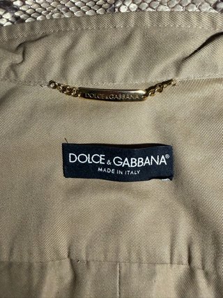 Casaco D&G Vintage Pele Cobra