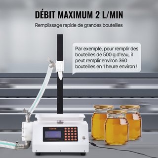 Máquina de Llenado de Líquidos, Capacidad de Pesado de 50-5000 g, Máquina Llenadora Automática de Botellas, Máquina de Embotellado, Bomba de Engranaje, Control Digital para Miel, Aceite, Vino, Det...