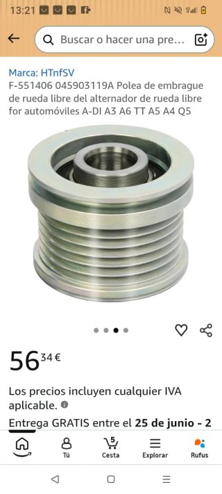 Rodamiento libre alternador