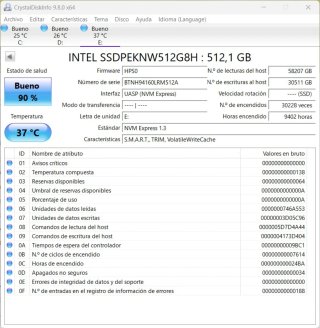Intel SSD 512GB NVMe