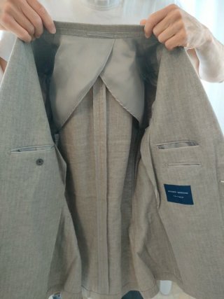 Americana Beige/Gris Hombre talla 46 (M)