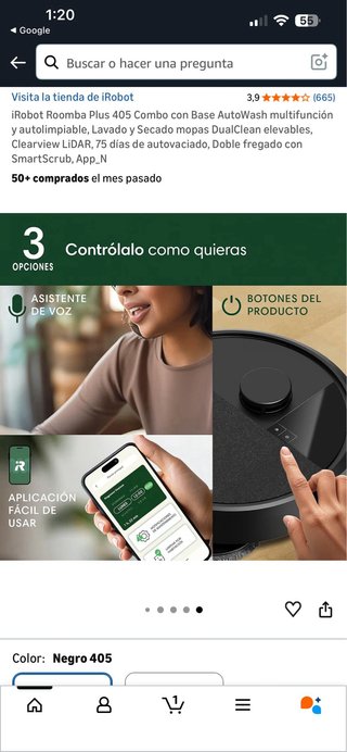 iRobot Roomba Plus 405 Combo Base AutoWash