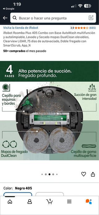 iRobot Roomba Plus 405 Combo Base AutoWash