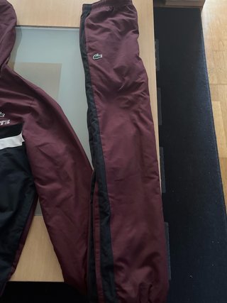 Conjunto Chándal Lacoste Negro y Rojo