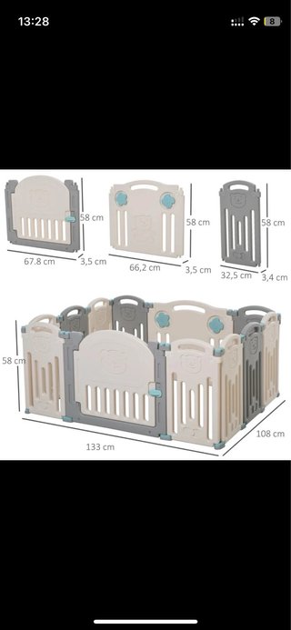 Parque Infantil Bebé Plegable con Puerta