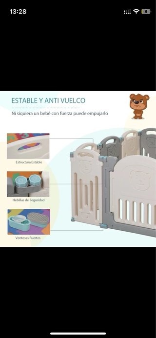 Parque Infantil Bebé Plegable con Puerta