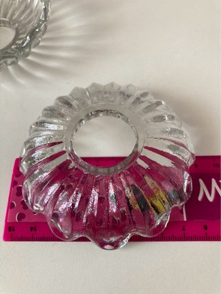 2 Bobeches de cristal para  lámpara o candelabro