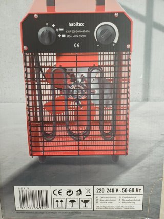 Calefactor industrial 3300W con termostato 35€
