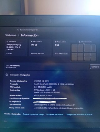 HP ZBOOK i9 64GB RAM 1.5 TB SSD + 1 TB HD