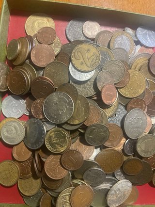 Lotto 1kg Monete da Pulire in Scatola