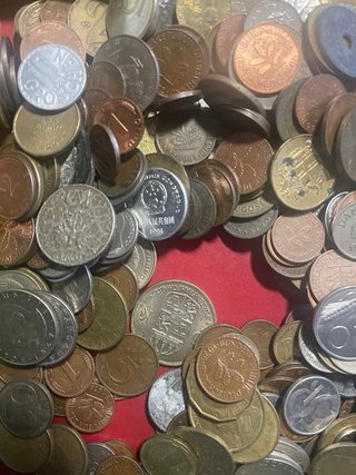 Lotto 1kg Monete da Pulire in Scatola