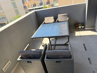 Conjunto terraza ratán gris
