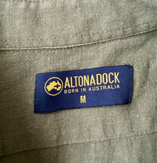 Camisa Lino Altonadock Verde Talla M