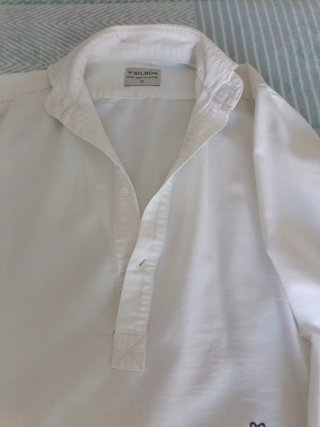 Camisa Polera Blanca Silbón