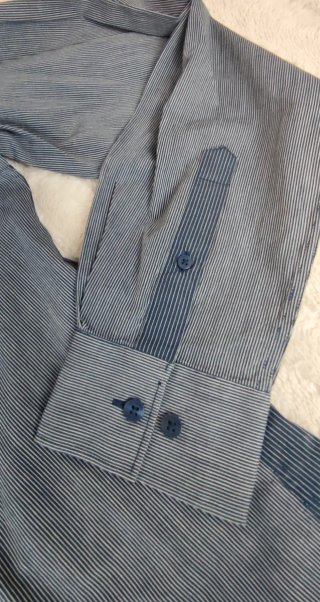 Camisa slim fit Fórmula Joven azul/gris Talla M