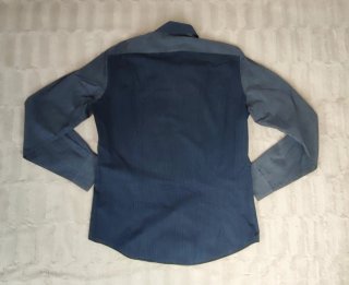 Camisa slim fit Fórmula Joven azul/gris Talla M