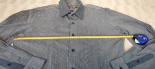 Camisa slim fit Fórmula Joven azul/gris Talla M