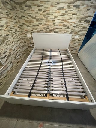 Cama 135cm blanca