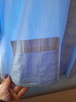 Camicia crop Zara righe azzurre