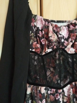 Vestido Shein floral manga larga