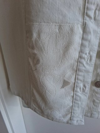 Vestido Desigual blanco con encaje , bordado