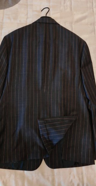 Abito completo grigio gessato taglia 52