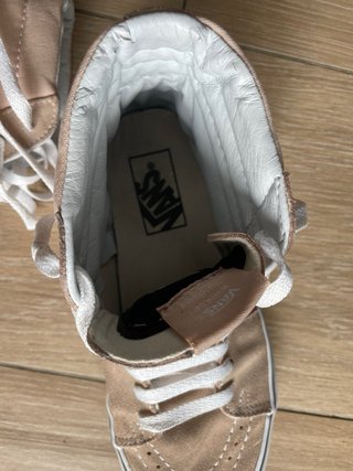 zapatilla Vans Mujer Beige/Blanco Talla 38