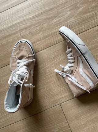 zapatilla Vans Mujer Beige/Blanco Talla 38