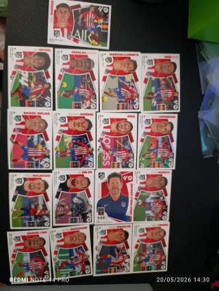 Cartas de fútbol Atlético de Madrid