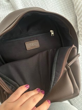 Bolso/Mochila Marrón Piel Sintética