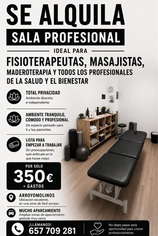Sala para alquilar en arroyomolinos,